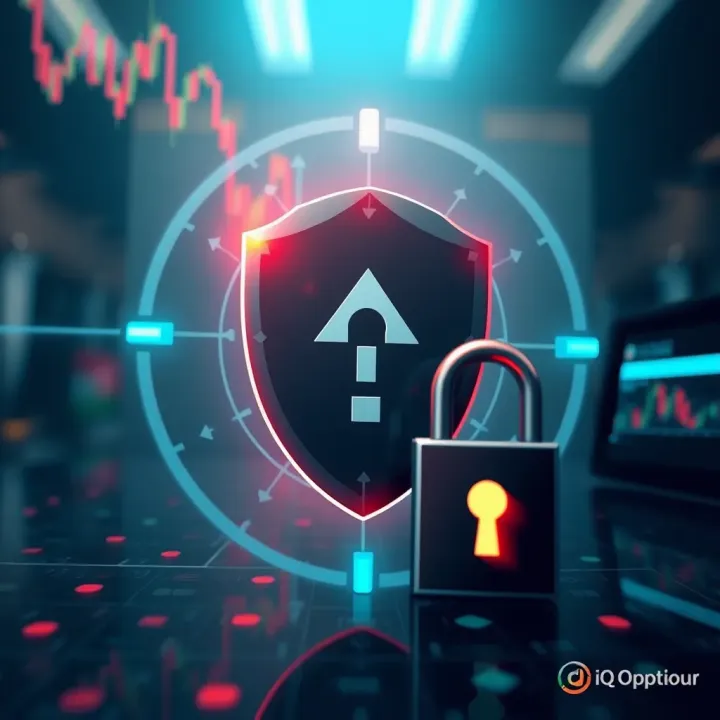 Visual representation of account security measures with shield and lock icons