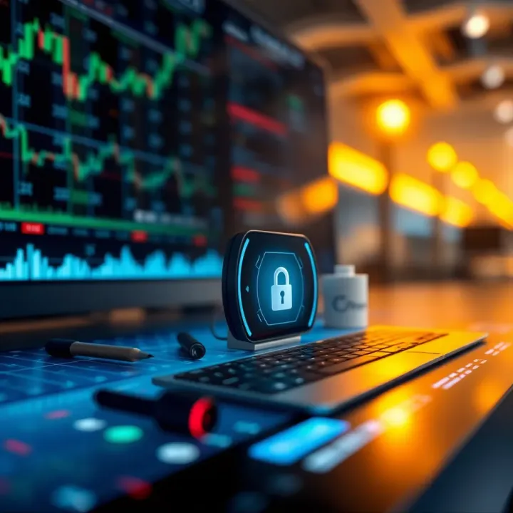 Security and Regulatory Compliance in BitOption AI Conceptual representation of digital security and regulatory compliance in trading platforms