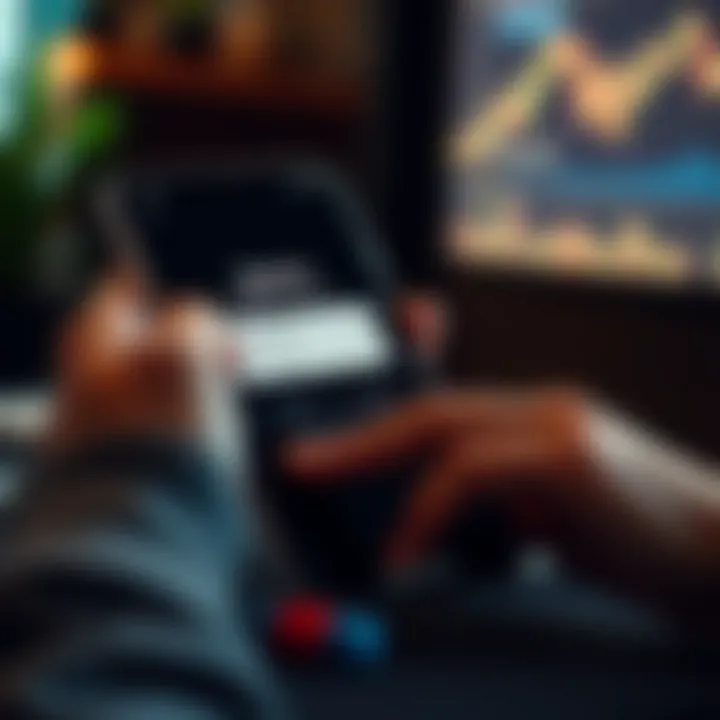 User entering credentials on Deriv login screen on a mobile device