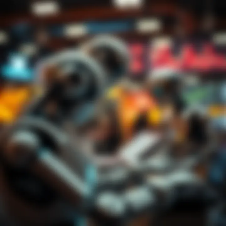 Conceptual representation of bots interacting within social media platforms and cybersecurity environments