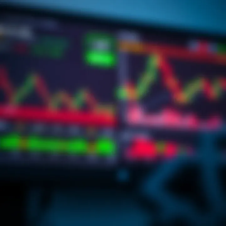 Cryptocurrency trading interface showing market charts and transaction options on a digital platform