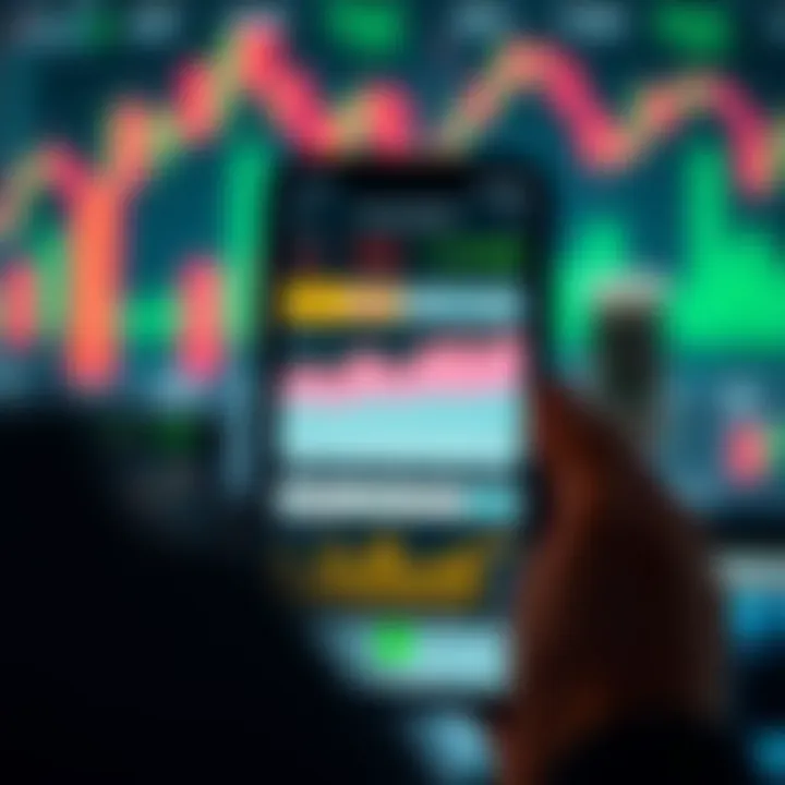 Interface of Deriv Analysis Tool APK showing financial charts and data visualization features