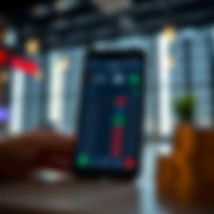 Interface of the Deriv APK showing trading options and user dashboard on an Android device