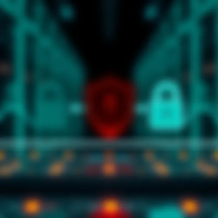 Secure connection symbolized by shield and lock icons representing safety measures for using Deriv.com trading bots