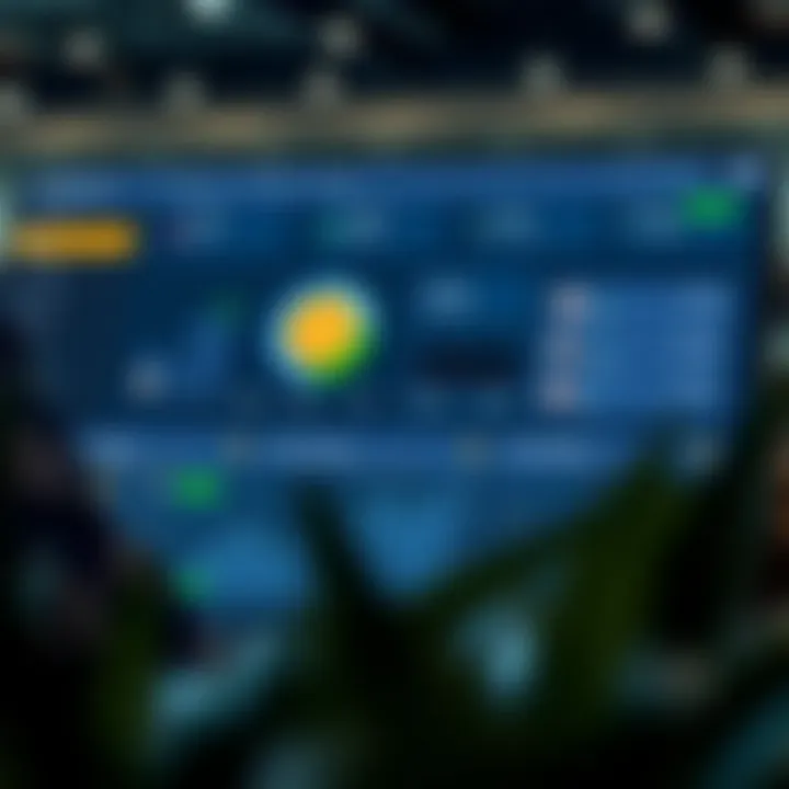 Dashboard overview highlighting key features such as account balance, trade options, and settings