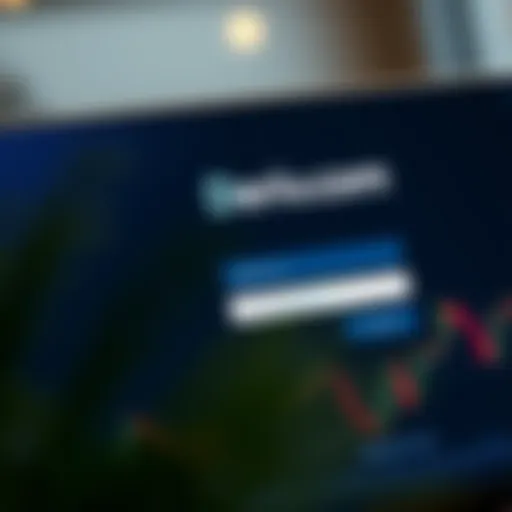 Secure Login Interface on Deriv.com Secure login screen showing username and password fields on a trading platform