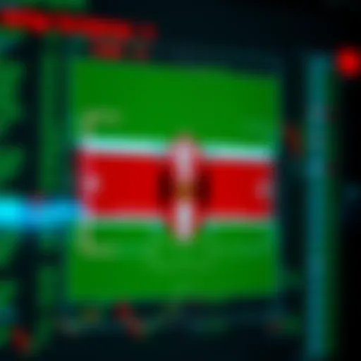 Secure Access to Deriv.com for Kenyan Traders Illustration showing a secure login interface of Deriv.com with Kenyan flag colors