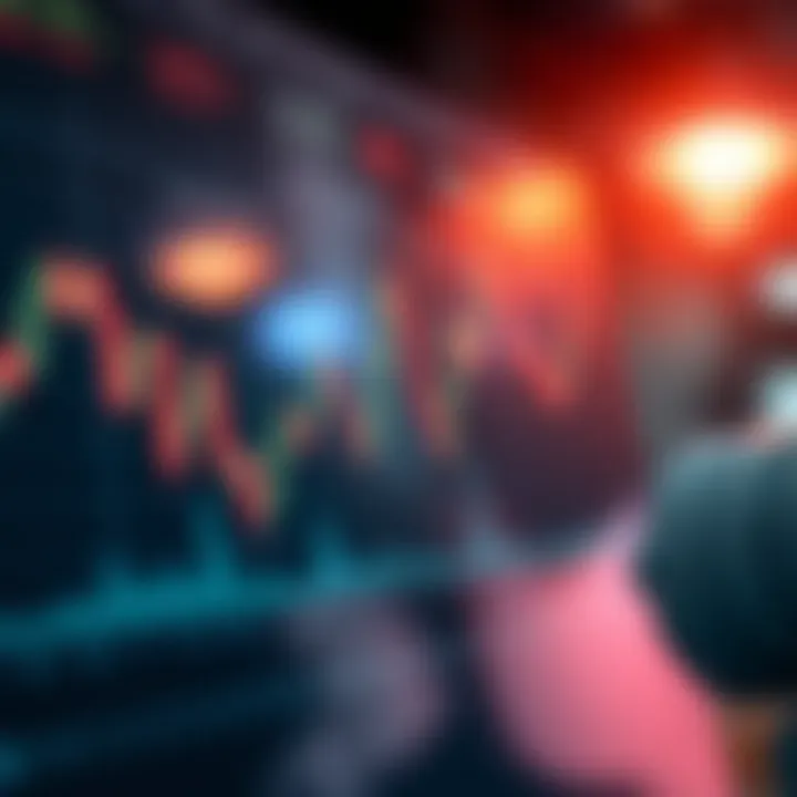 Graph showing derivative trading strategies with risk management indicators