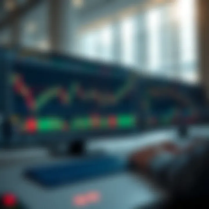 Graphical interface showing forex market trends driven by algorithmic trading software
