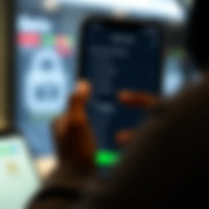 User navigating through account settings and security features within the Deriv.com app