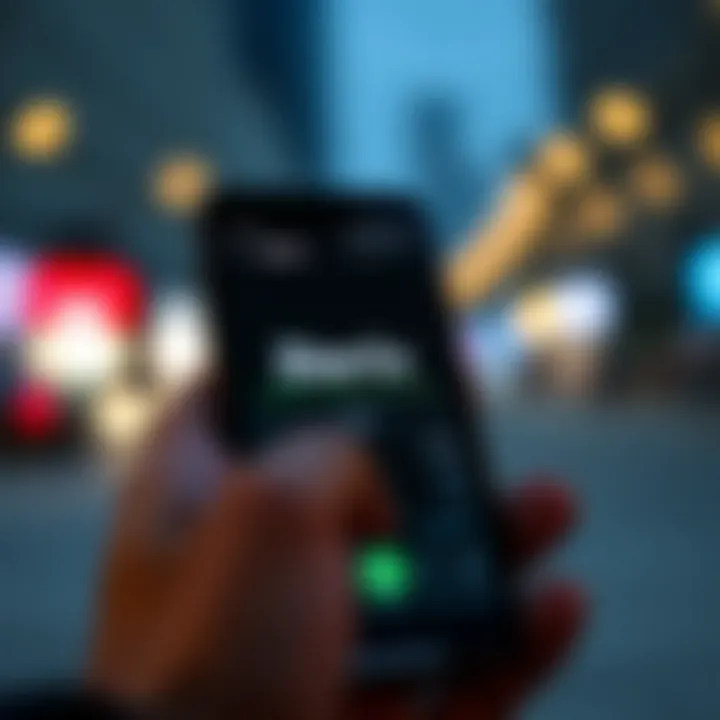 Android smartphone displaying the Deriv trading app interface on screen