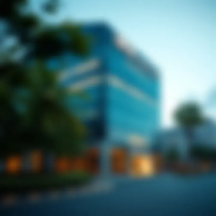 Modern office building housing financial institutions in Kenya