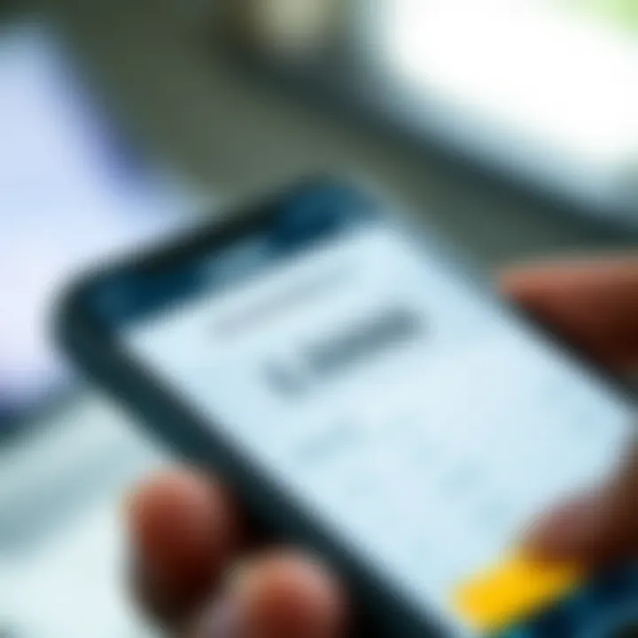 Close-up of a mobile phone displaying Deriv account balance after deposit