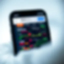 Deriv.com Trading App Interface Overview Mobile phone displaying Deriv.com trading app interface with various trading options and charts on screen