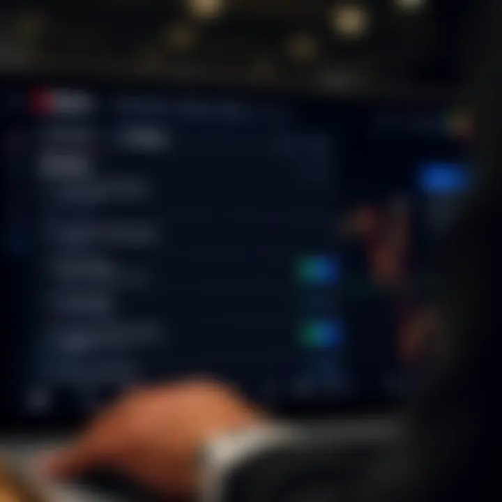 User dashboard of Deriv with options for account settings and security features