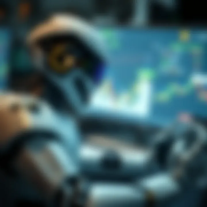 Diagram illustrating automated trading bot executing trades on the Deriv platform interface