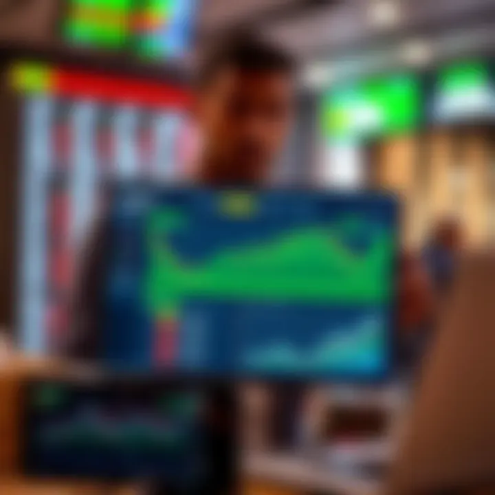 Graphical representation of trading options and market analytics on Deriv Trader