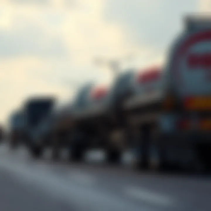 Diesel Fuel Transportation in Kenya's Transport Sector Fuel tanker truck transporting diesel fuel on a highway in Kenya