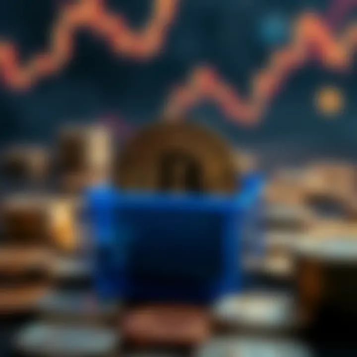 Digital graphic depicting the concept of holding cryptocurrency tokens securely over time