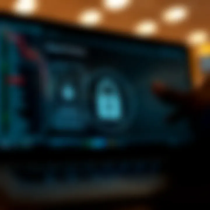 Illustration of account security features and password protection for Deriv platform