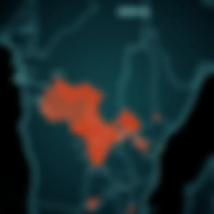 Geographical Distribution of Scope Markets in Kenya A map of Kenya highlighting key regions with active scope markets and their economic influence across sectors