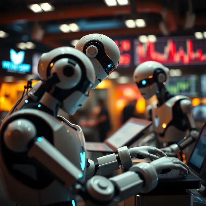 Bots in Social Media and Cybersecurity Conceptual representation of bots interacting within social media platforms and cybersecurity environments