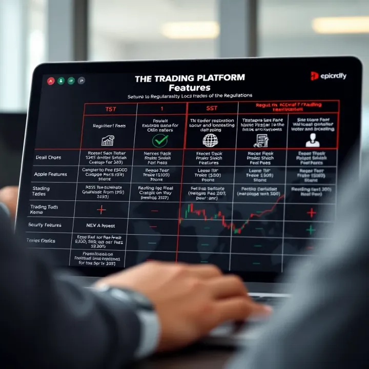 Comparison chart highlighting fees, security features, and regulations for popular Kenyan trading platforms