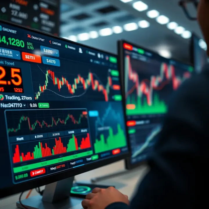 User interface showcasing various trading options and charts on Deriv platform
