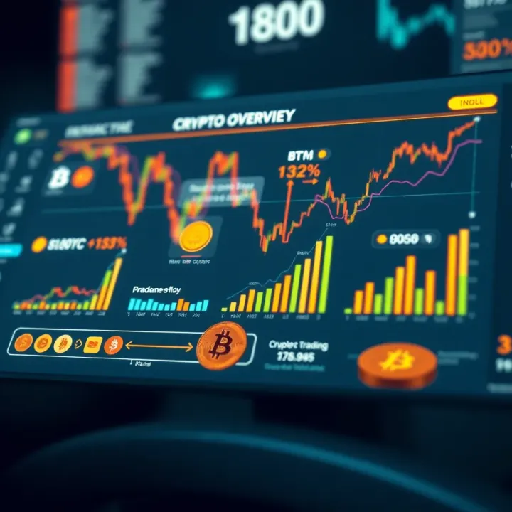 Illustration showing the flow of cryptocurrency transactions and market trends relevant to Kenya's trading ecosystem