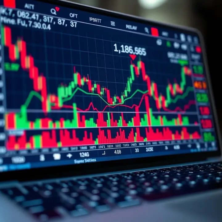 Chart displaying currency trends analysis with technical indicators on Finviz platform