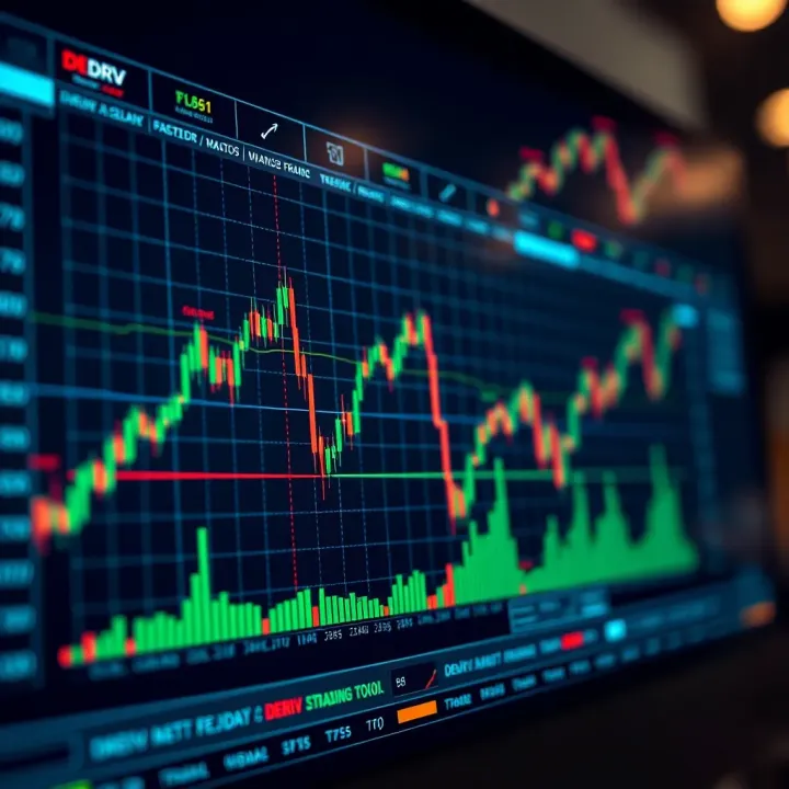 Graph depicting trading data analysis with highlighted key features of Deriv Analysis Tool