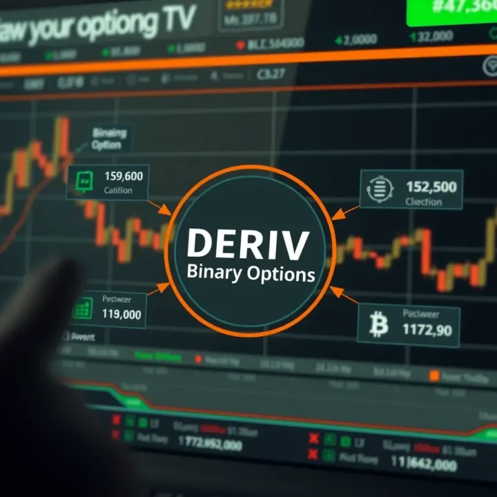 Diagram illustrating the mechanism of binary options trading on the Deriv platform