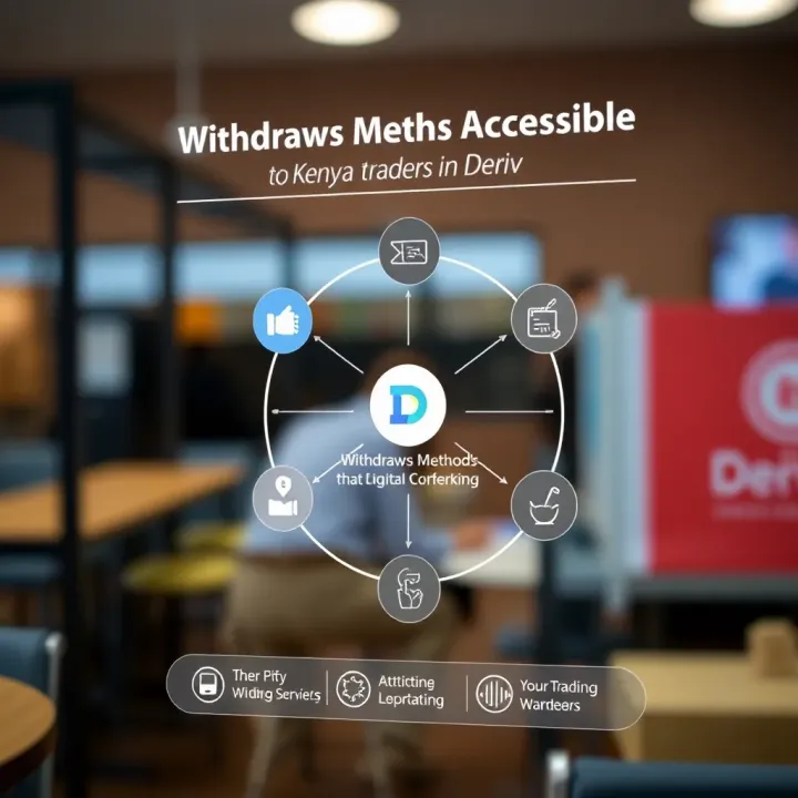 Diagram showing multiple withdrawal methods available for Kenyan traders on a digital platform