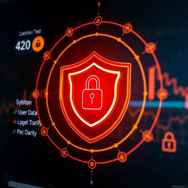 Security shield icon representing protection of user data during online login sessions