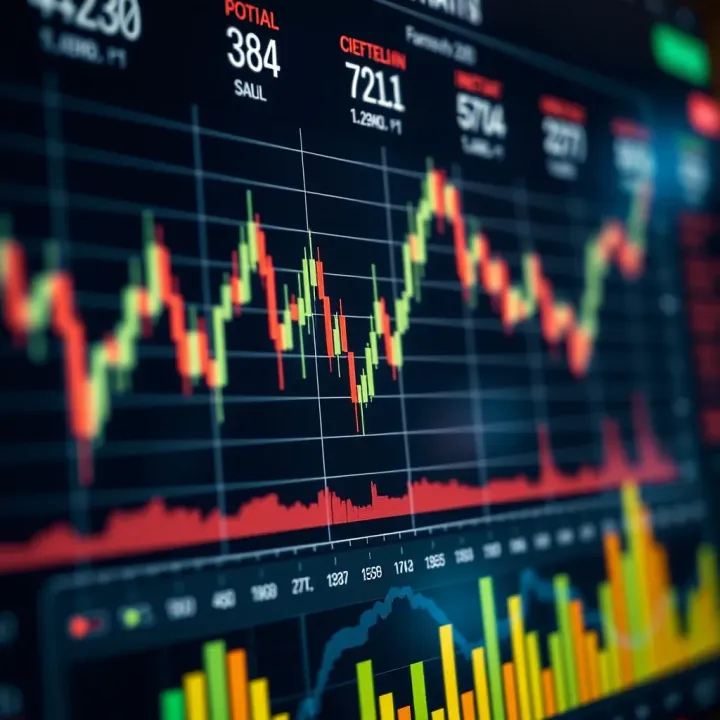 Chart displaying key performance indicators to evaluate the effectiveness of binary trading bots