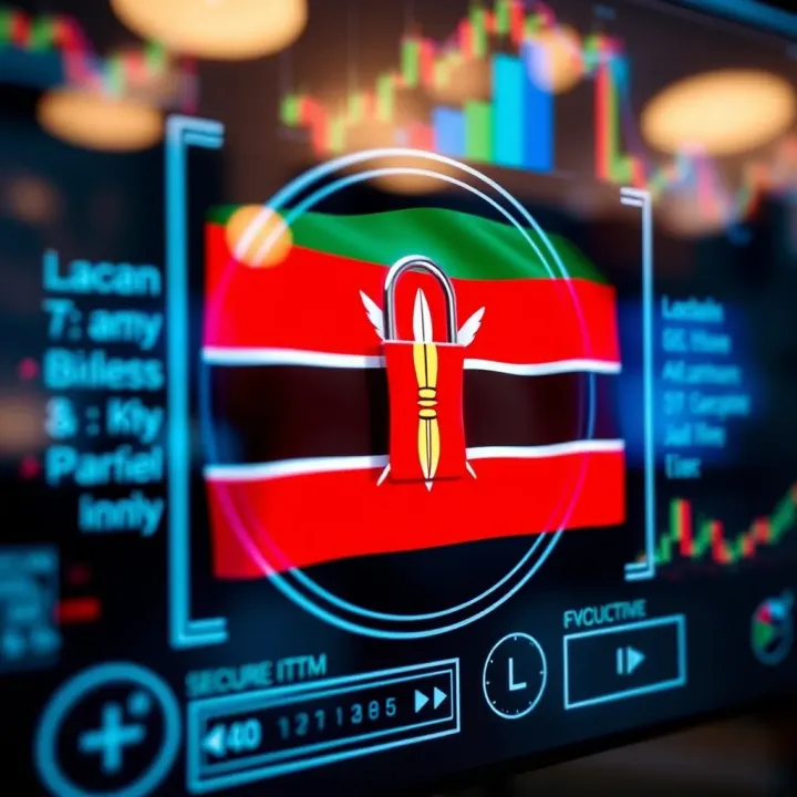 Secure login interface with Kenyan flag symbolizing safe access for Kenyan traders