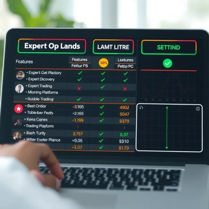 Comparison chart showing features of Expert Option versus Kenyan trading platforms