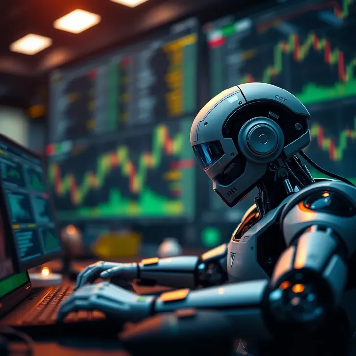 Visual representation of strategy implementation and risk management in forex bot trading