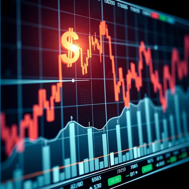 Graph showing forex trading trends with Kenyan shilling symbol