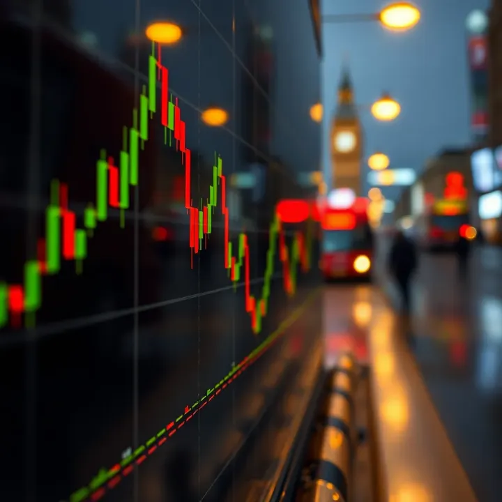 Forex trading chart highlighting volatility during London market hours