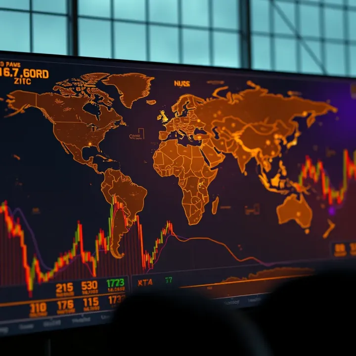 World map highlighting key global economic and geopolitical factors influencing gold markets