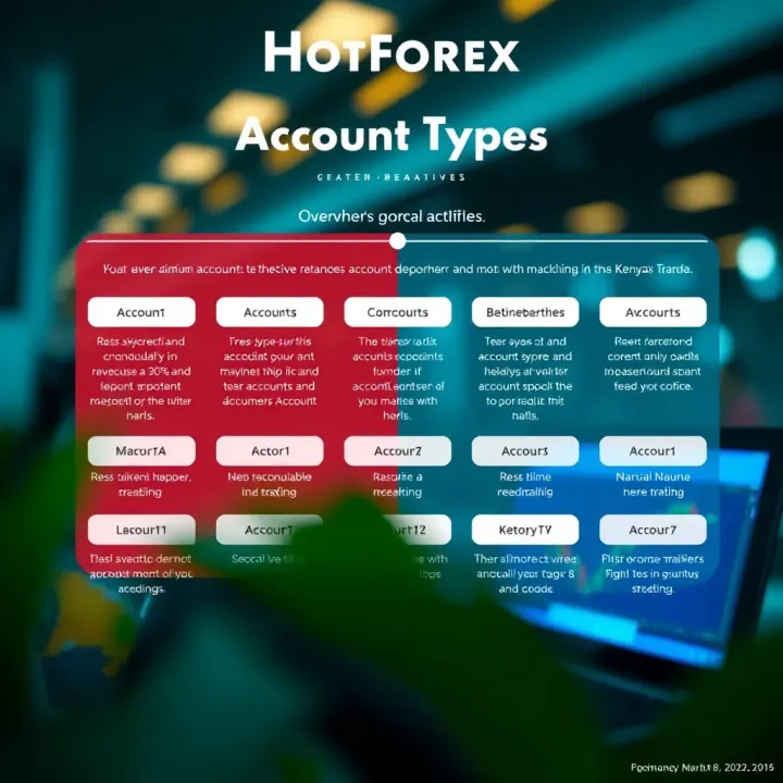 Illustration showing various HotForex account types available for traders