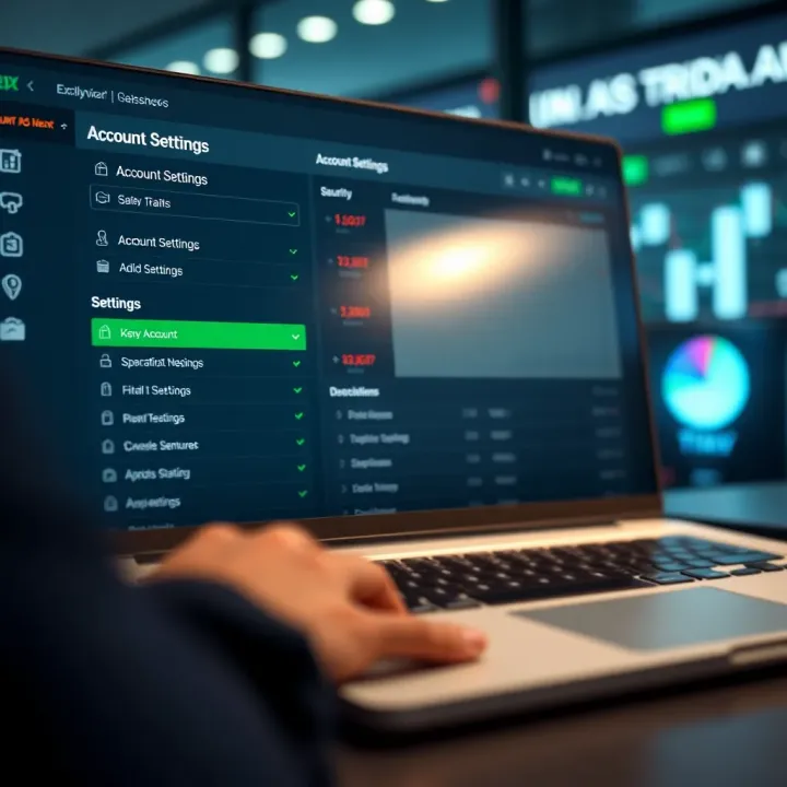 Dashboard showing account settings and security options on Deriv.com platform