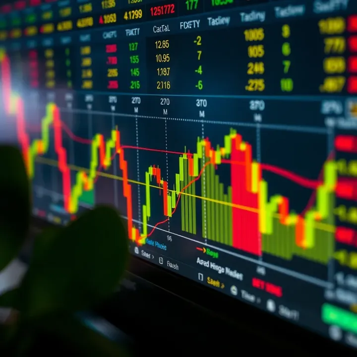 Chart showing currency pairs and market trends for forex trading in Kenya