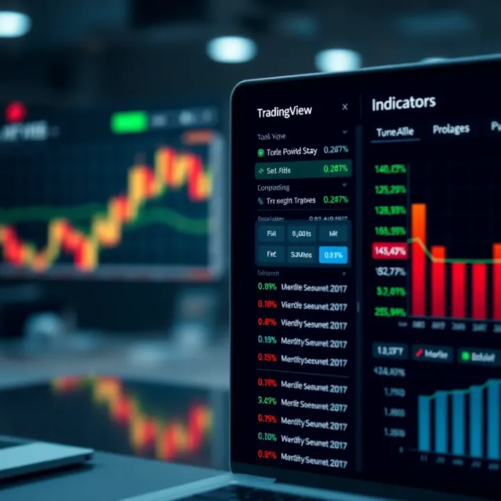 Customizable tools and indicators menu on TradingView for tailored market analysis