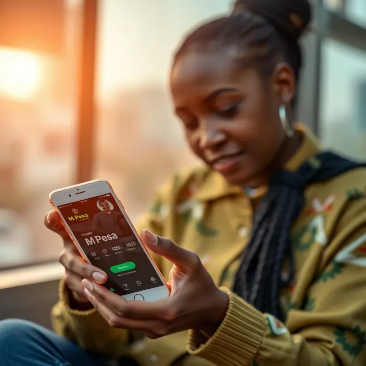 Illustration of mobile payment transfer using M-Pesa for funding trading account on IQ Option