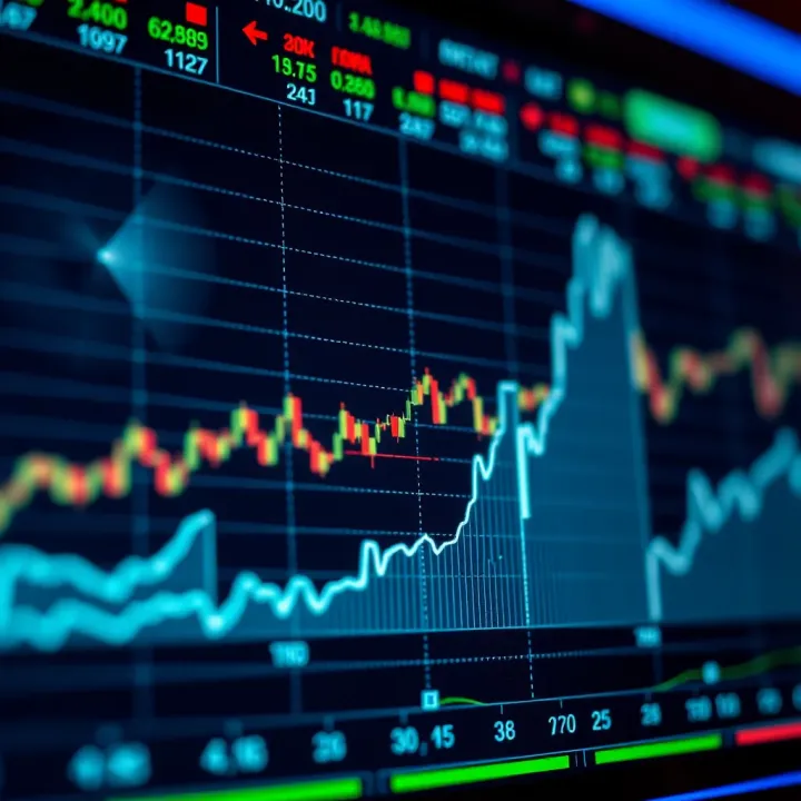 Graph displaying upward trends in forex trading markets