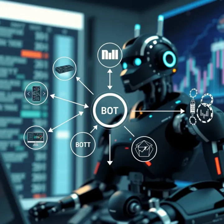 Diagram illustrating the mechanics of automated binary options trading through software bots