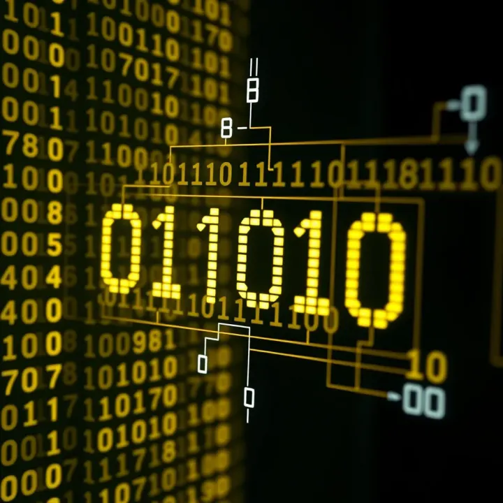 Binary Digits and Their Function in Data Storage and Computation Diagram showing binary digits and their role in data storage and computation