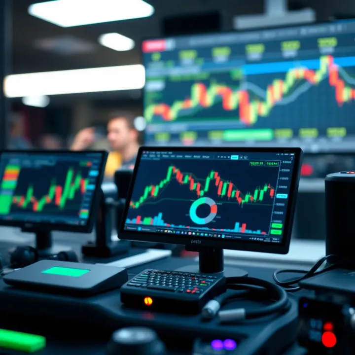 Visual representation of automated trading algorithms operating on Deriv platform